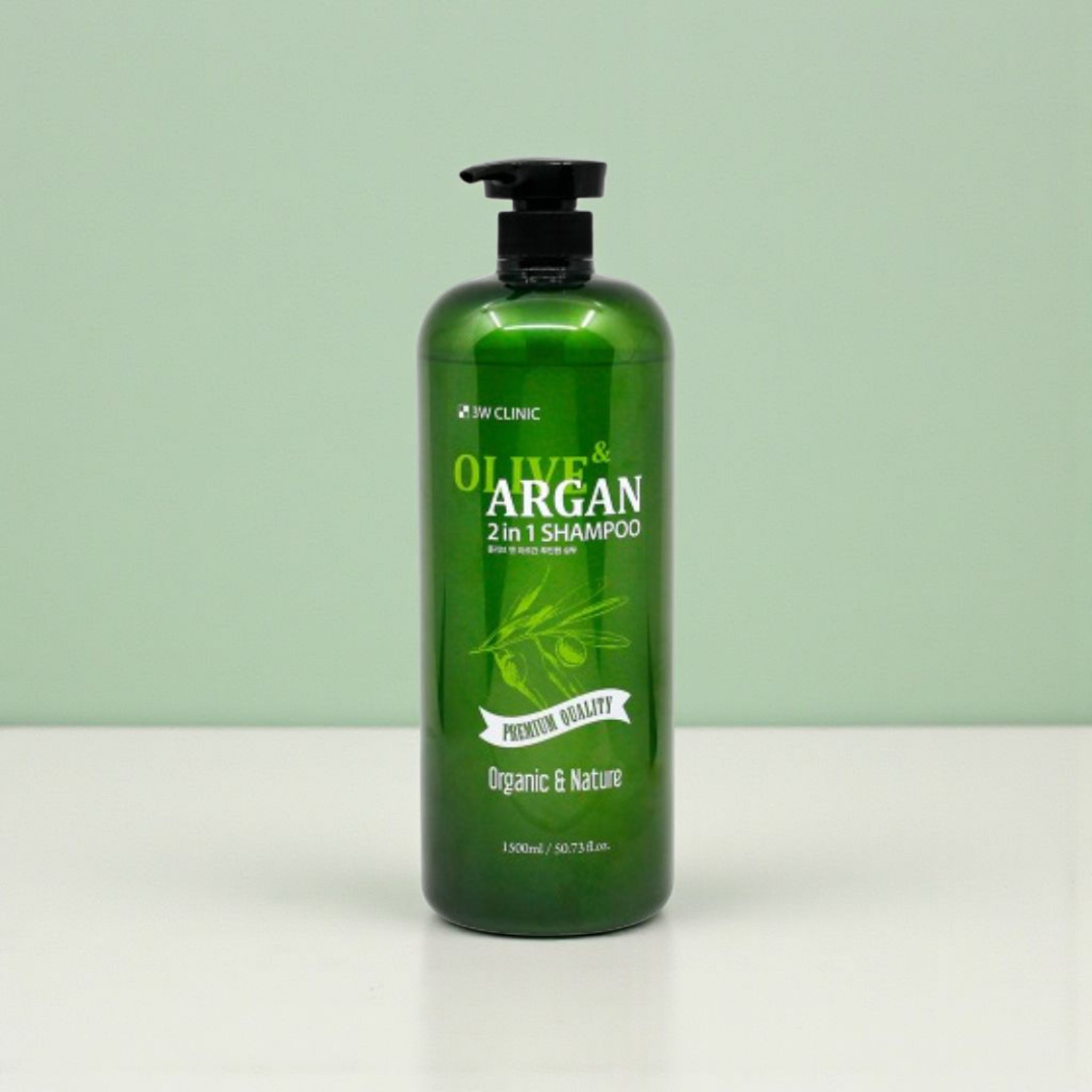 3w clinic olive and argan 2 IN 1 shampoo - 1500ml
