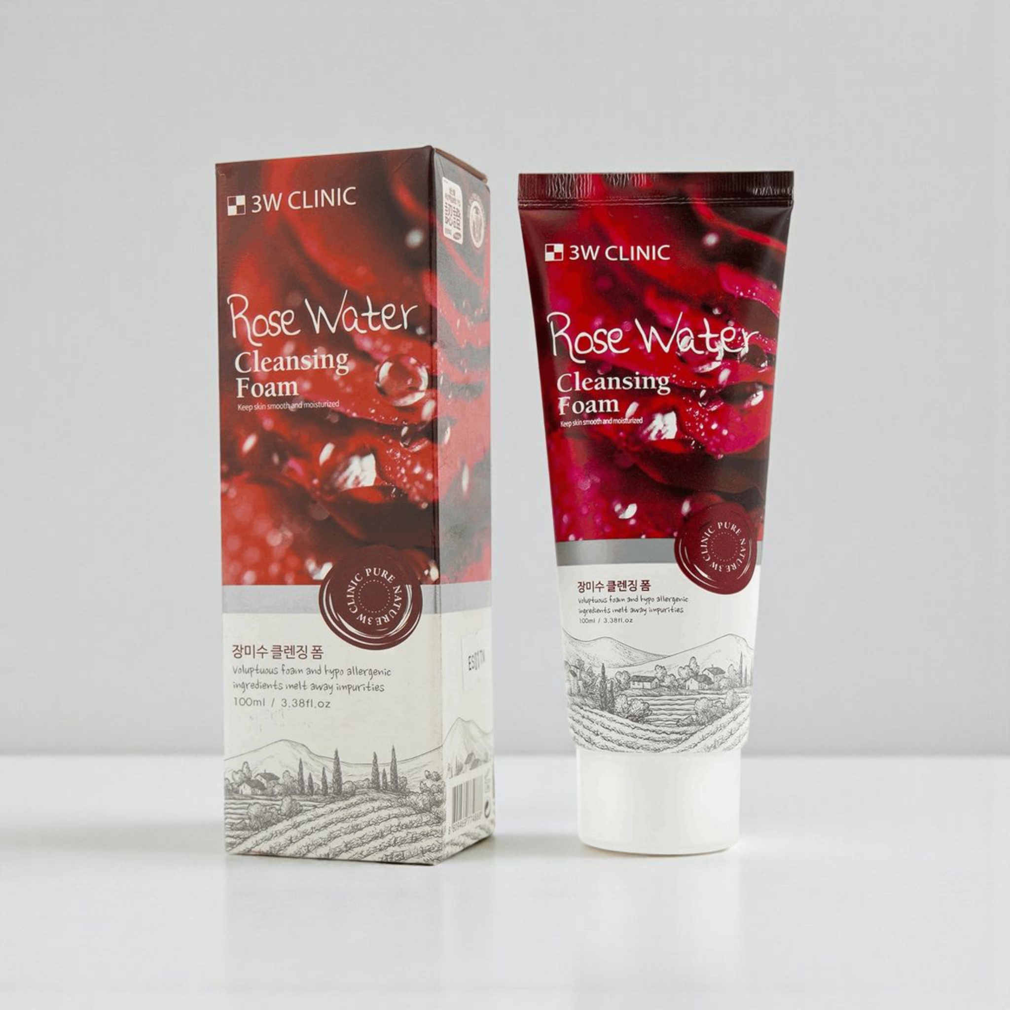 3W Clinic Rose Water Cleansing Foam - 100ml