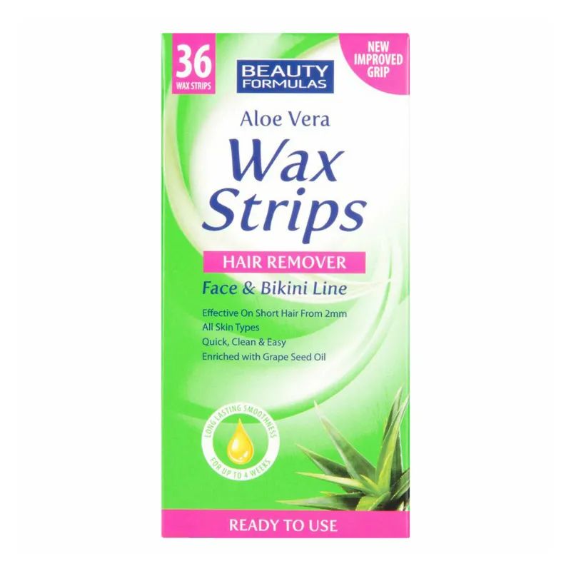 Beauty Formulas Face &amp; Bikini Line Wax Strips - 36ea