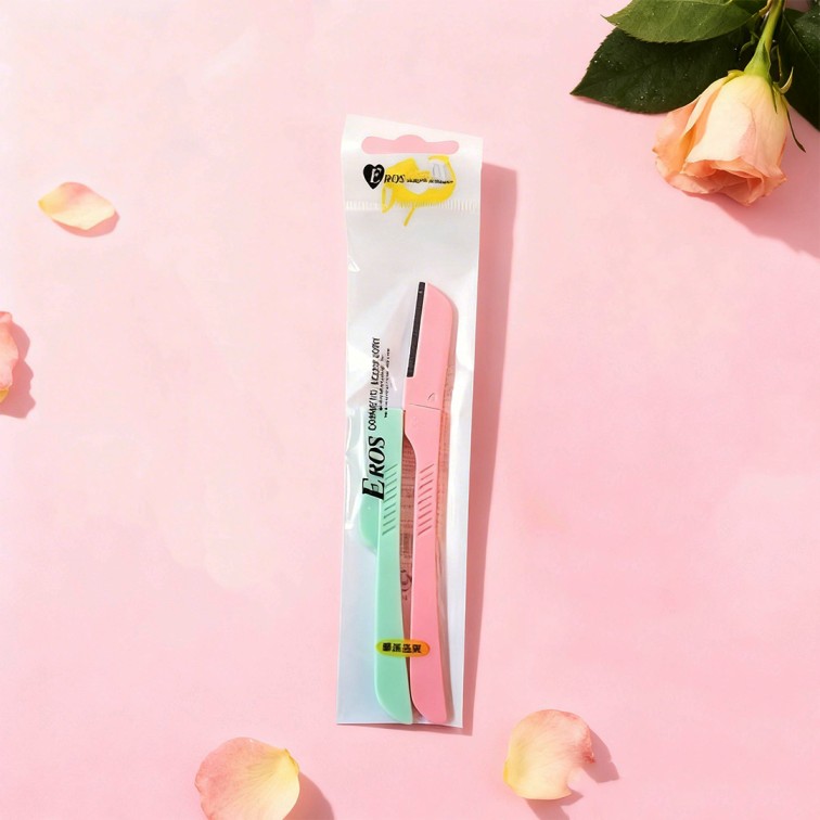 Eros Eyebrow Razor (With Curve) - 2pcs