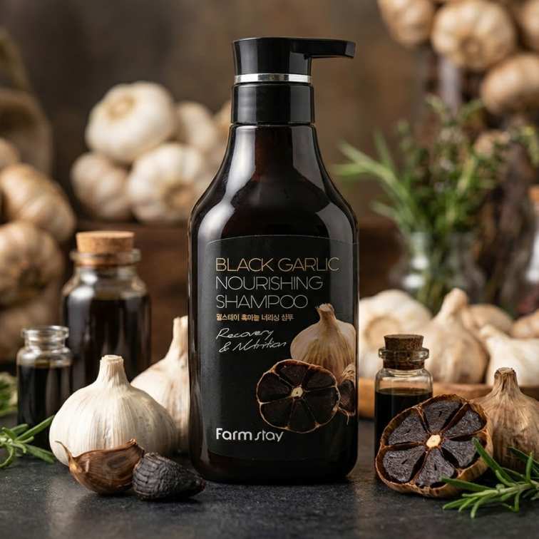 Farmstay Black Garlic Nourishing Shampoo - 530ml