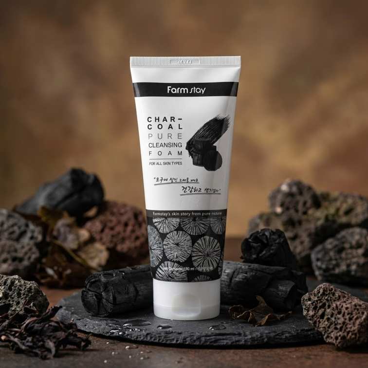 Farmstay Charcoal Pure Cleansing Foam - 180ml