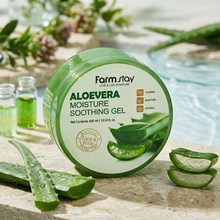 Farmstay Moisture Aloe Vera Soothing Gel - 300ml