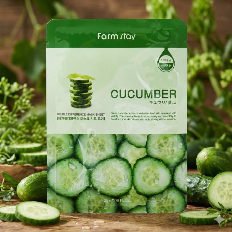 FarmStay Visible Difference Mask Sheet (Cucumber) - 23ml