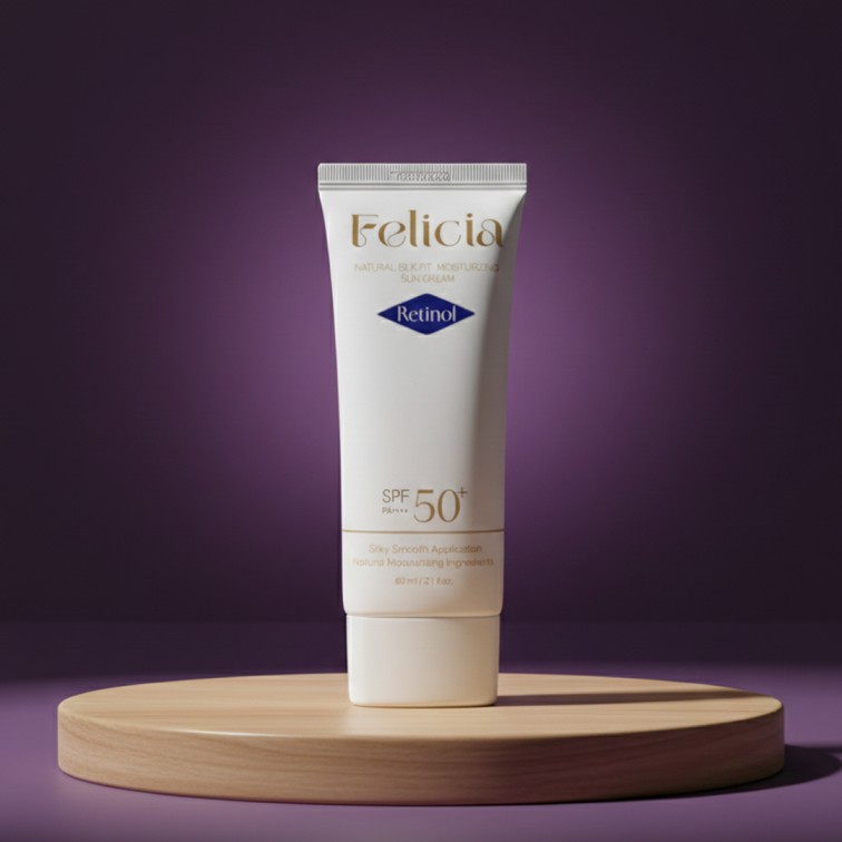 Felicia Natural Silk Fit Moisturizing Sun Cream (Snail) SPF50+PA++++ - 60ml