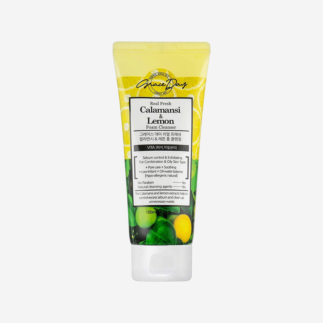 Grace Day Real Fresh Calamansi &amp; Lemon Foam Cleanser - 100ml