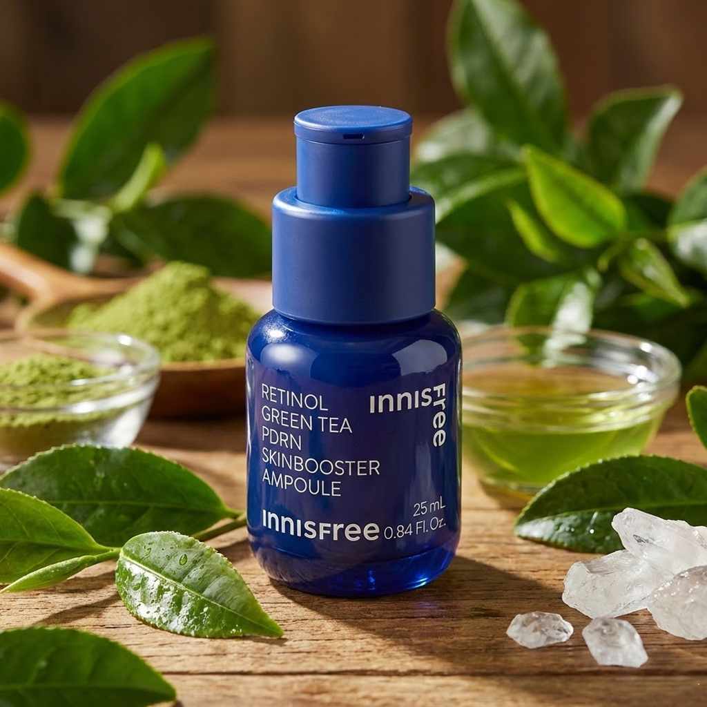 Innisfree Retinol Green Tea PDRN Skin Booster Ampoule - 40ml