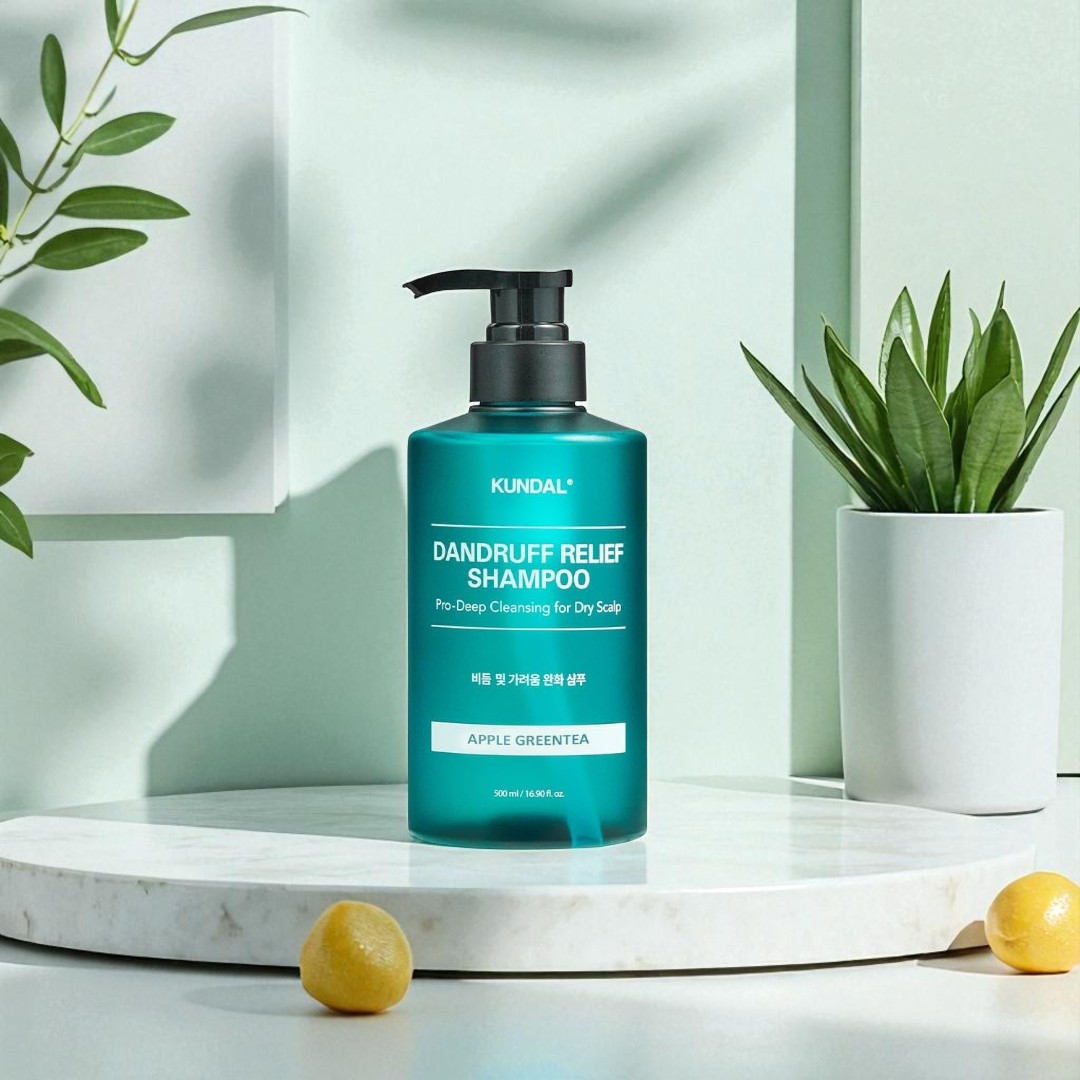 Kundal Dandruff Relief Shampoo Apple Greentea For Dry Scalp - 500ml