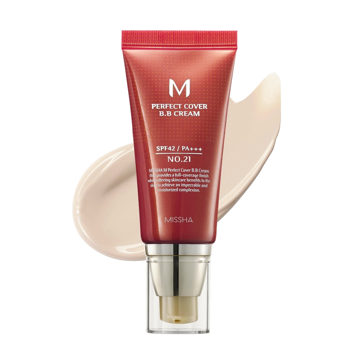 Missha M Perfect Cover BB Cream Shade 21 (Light Beige) SPF42 PA+++ - 50ml