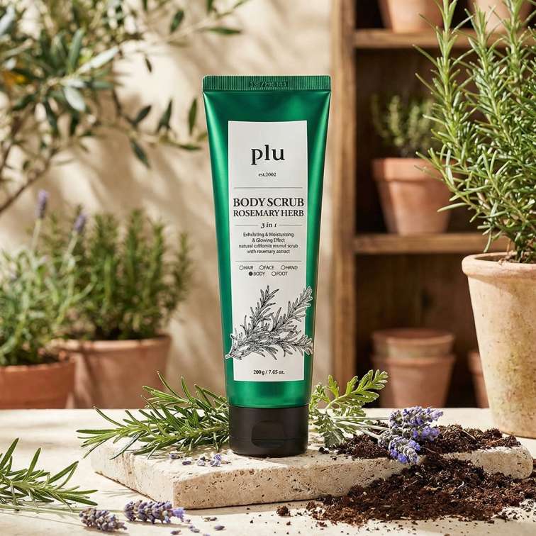 Plu 3 In 1 Body Scrub (Rosemary Herb)- 200g