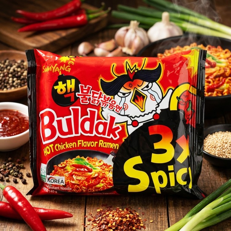 Samyang 3x Spicy Hot Chicken Flavor Ramen Noodles - 140g