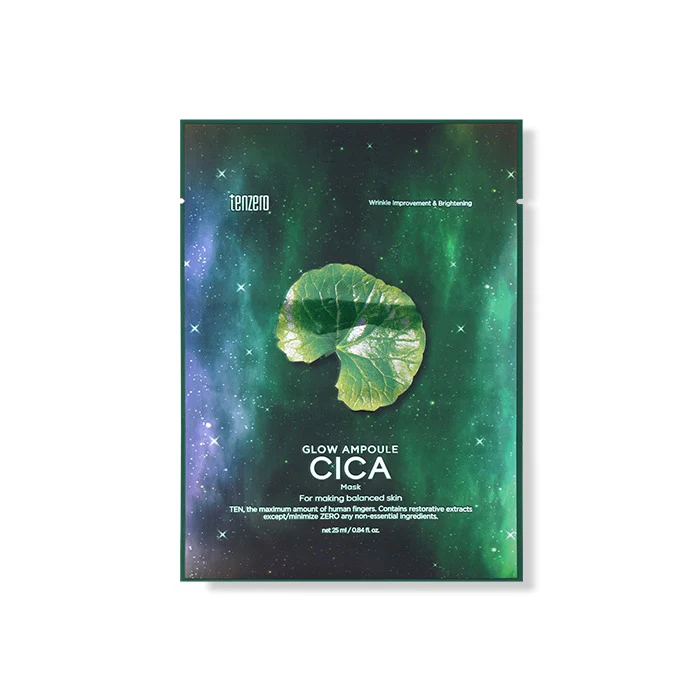 Tenzero Glow Ampoule Cica Sheet Mask- 25ml