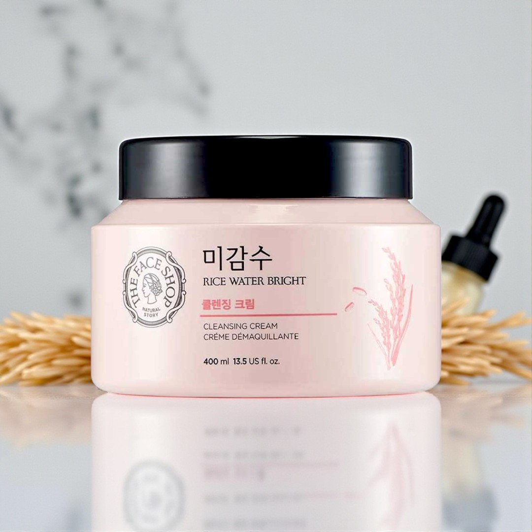 The face shop rice water bright cleansing cream - 400ml