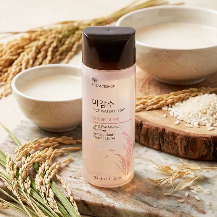 The face shop Rice Water Bright Lip &amp; Eye Makeup Remover -120ml