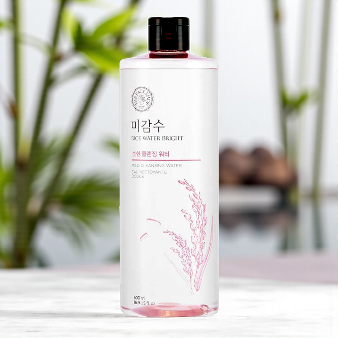 The face shop rice water bright Mild Cleansing Water - 500ml