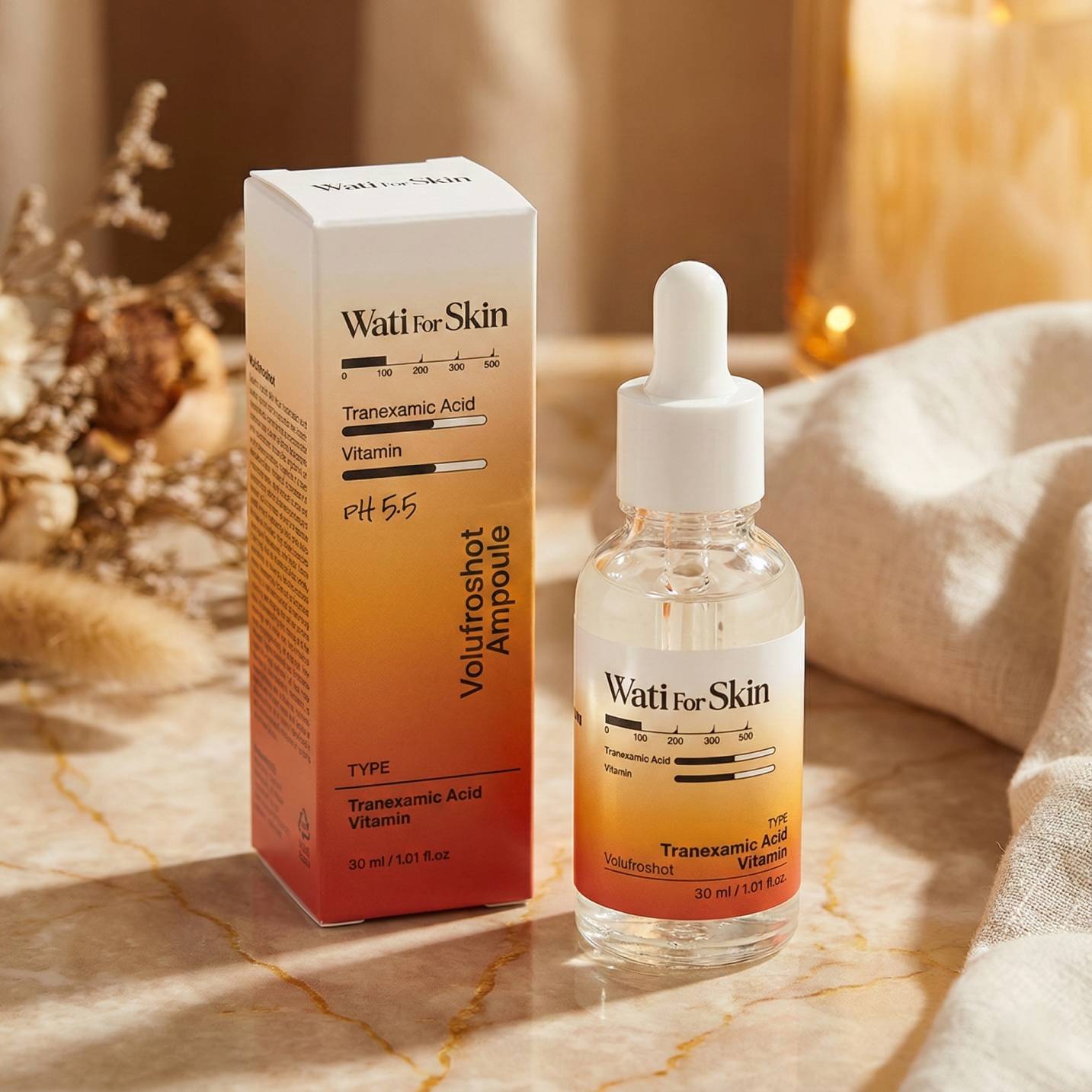 Wati For Skin Tranexamic Acid Vitamin Volufroshot Ampoule - 30ml