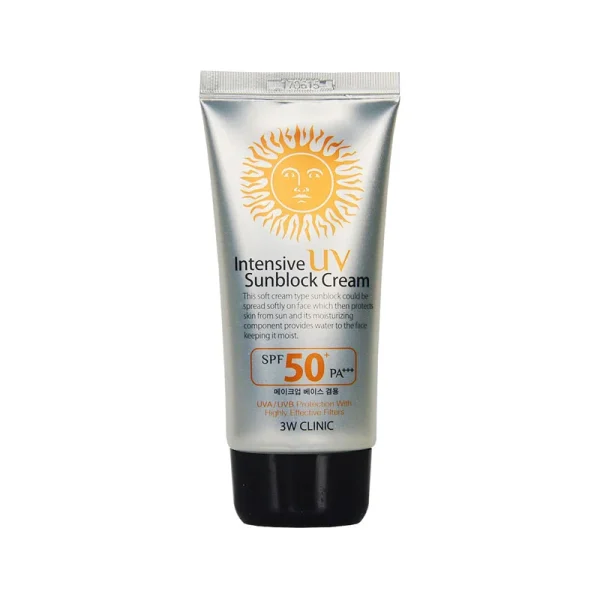 3w clinic intensive Uv sunblock cream spf50 Pa+++ - 70ml