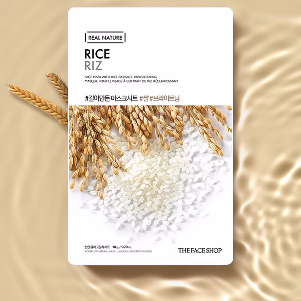 The Face Shop Real Nature Rice Riz Sheet Mask - 20g